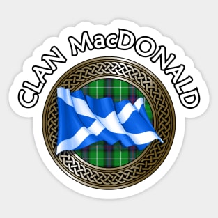 Clan MacDonald Crest & Tartan Knot Sticker